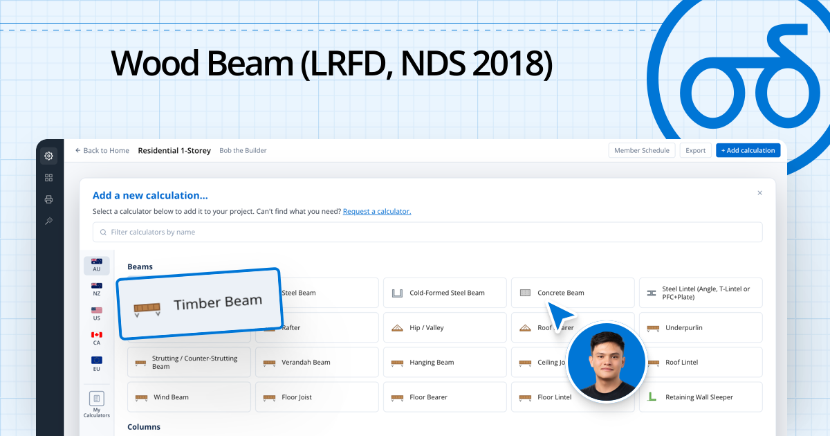 Wood Beam (LRFD, NDS 2018) calculator | Calcs.com