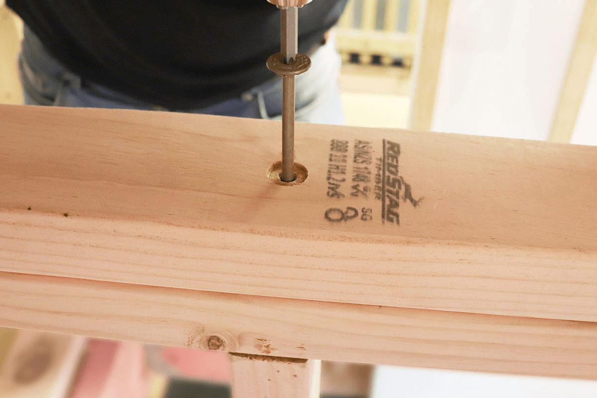 The SDWS22 Strong Tie Screw is commonly used for timber framing