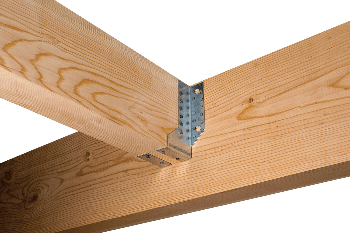 Installed joist hanger