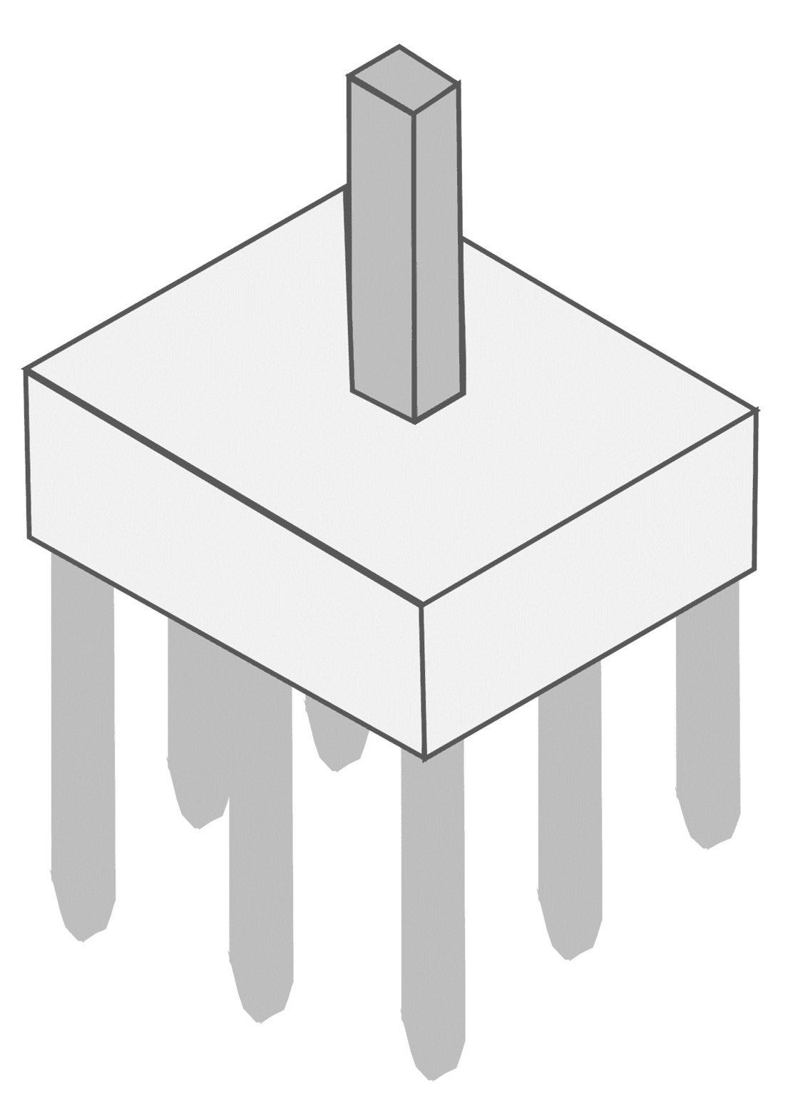 An illustration depicting the structure of a pile foundation