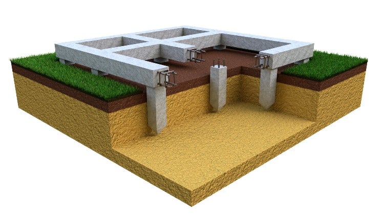 Example of Pier Foundations in a Residential Building