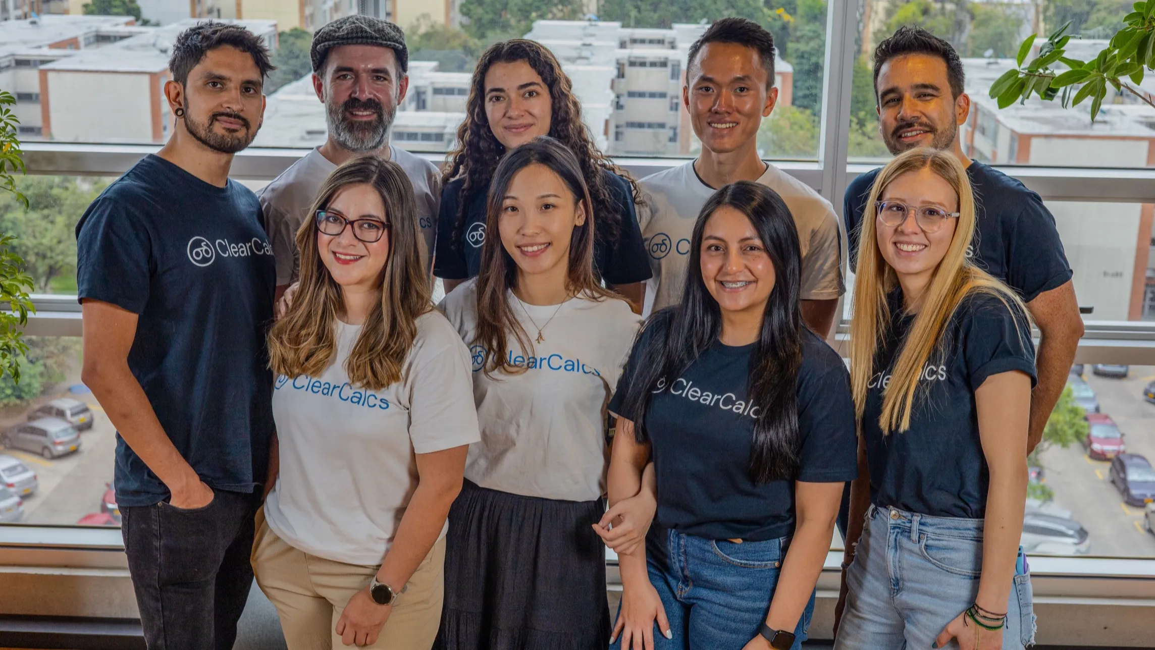 The Calcs.com Bogota team together in the office
